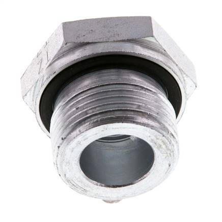 G 3/4'' x G 3/8'' M/F Zinc plated Steel Reducing Adapter 400 Bar - Hydraulic [2 Pieces]
