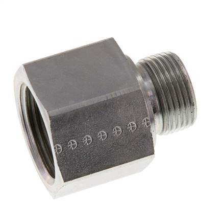 G 3/4'' x G 1'' M/F Adaptador Reductor de Acero Cincado 400 Bar - Hidráulico