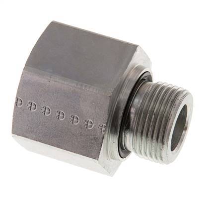 G 3/4'' x G 1'' M/F Adaptador Reductor de Acero Cincado 400 Bar - Hidráulico