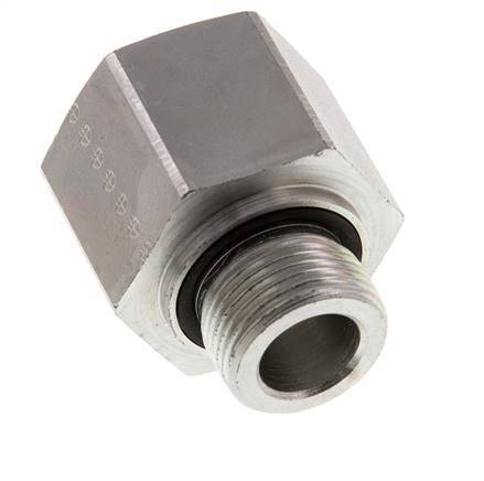 G 3/4'' x G 1'' M/F Adaptador Reductor de Acero Cincado 400 Bar - Hidráulico