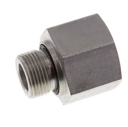 G 3/4'' x G 1'' M/F Adaptador Reductor de Acero Cincado 400 Bar - Hidráulico