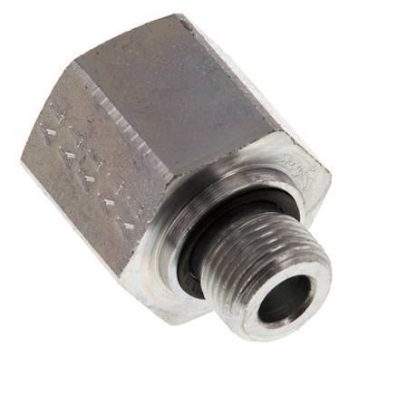 G 3/8'' x G 1/2'' M/F Adaptador reductor de acero cincado 630 barra - hidráulica [2 piezas]