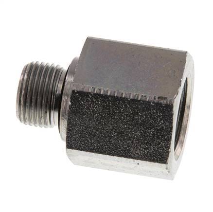 G 3/8'' x G 1/2'' M/F Adaptador reductor de acero cincado 630 barra - hidráulica [2 piezas]
