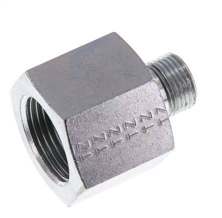 G 3/8'' x G 3/4'' M/F Adaptador Reductor de Acero Cincado 400 Bar - Hidráulico