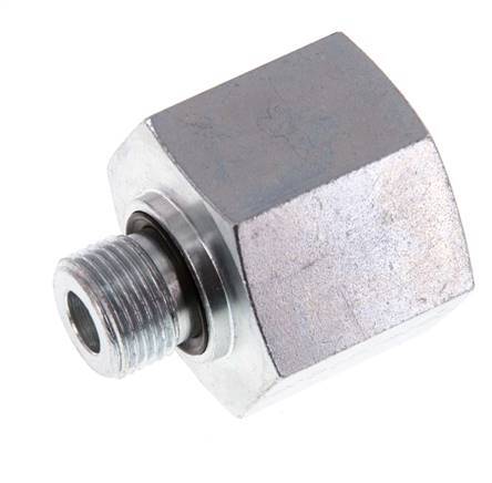 G 3/8'' x G 3/4'' M/F Adaptador Reductor de Acero Cincado 400 Bar - Hidráulico