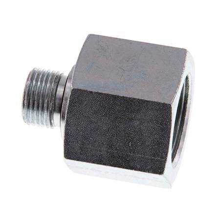 G 3/8'' x G 3/4'' M/F Adaptador Reductor de Acero Cincado 400 Bar - Hidráulico