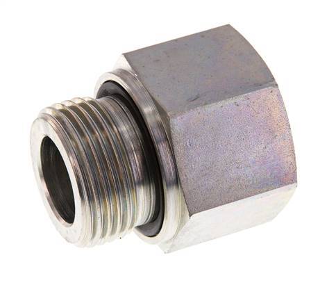 G 1'' x G 3/4'' M/F Adaptador Reductor de Acero Cincado 400 Bar - Hidráulico