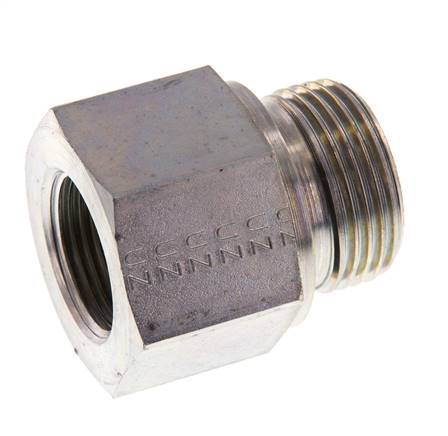 G 1'' x G 3/4'' M/F Adaptador Reductor de Acero Cincado 400 Bar - Hidráulico
