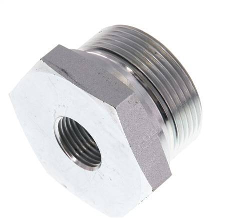 G 1 1/2'' x G 1/2'' M/F Adaptador reductor de acero galvanizado 315 Bar - Hidráulico