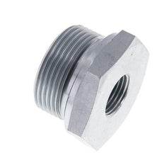 G 1 1/4'' x G 1/2'' M/F Adaptador Reductor de Acero Cincado 400 Bar - Hidráulico