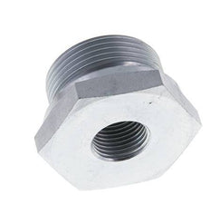 G 1 1/4'' x G 1/2'' M/F Adaptador Reductor de Acero Cincado 400 Bar - Hidráulico