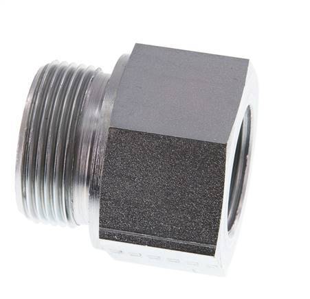 G 1 1/4'' x G 1'' M/F Adaptador Reductor de Acero Cincado 400 Bar - Hidráulico