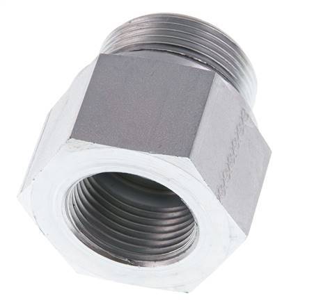 G 1 1/4'' x G 1'' M/F Adaptador Reductor de Acero Cincado 400 Bar - Hidráulico
