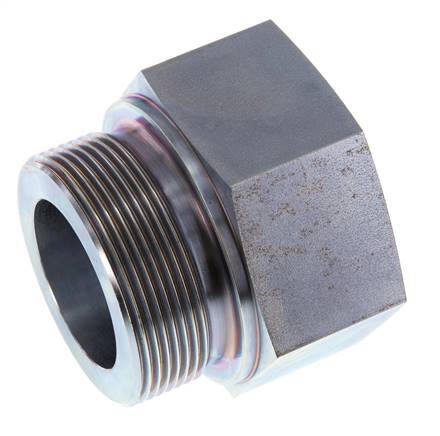 G 2'' x G 1 1/2'' M/F Adaptador Reductor de Acero Cincado 160 Bar - Hidráulico
