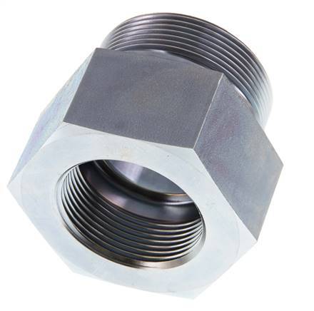 G 2'' x G 1 1/2'' M/F Adaptador Reductor de Acero Cincado 160 Bar - Hidráulico