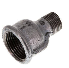 R 1/2'' x Rp 1'' M/F Zinc plated Cast iron Reducing Adapter 25 Bar [2 Pieces]