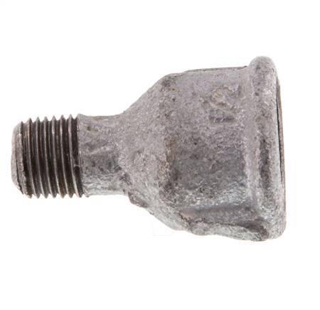 R 1/4'' x Rp 1/2'' M/F Zinc plated Cast iron Reducing Adapter 25 Bar [2 Pieces]