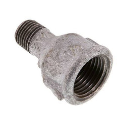 R 1/4'' x Rp 1/2'' M/F Zinc plated Cast iron Reducing Adapter 25 Bar [2 Pieces]