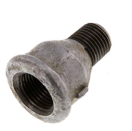 R 1/4'' x Rp 3/8'' M/F Zinc plated Cast iron Reducing Adapter 25 Bar [2 Pieces]