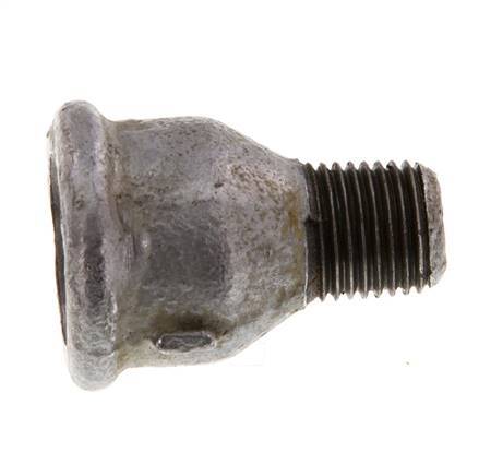 R 1/4'' x Rp 3/8'' M/F Zinc plated Cast iron Reducing Adapter 25 Bar [2 Pieces]