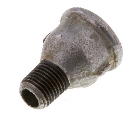R 1/4'' x Rp 3/8'' M/F Zinc plated Cast iron Reducing Adapter 25 Bar [2 Pieces]