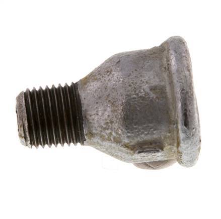 R 1/4'' x Rp 3/8'' M/F Zinc plated Cast iron Reducing Adapter 25 Bar [2 Pieces]