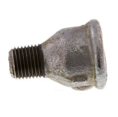 R 1/4'' x Rp 3/8'' M/F Zinc plated Cast iron Reducing Adapter 25 Bar [2 Pieces]