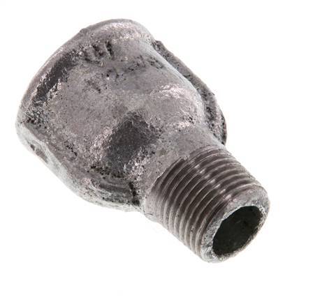 R 3/8'' x Rp 1/2'' M/F Zinc plated Cast iron Reducing Adapter 25 Bar [2 Pieces]