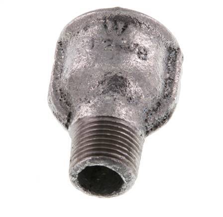 R 3/8'' x Rp 1/2'' M/F Zinc plated Cast iron Reducing Adapter 25 Bar [2 Pieces]