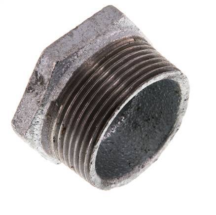 R 1 1/2'' x Rp 1/2'' M/F Zinc plated Cast iron Reducing Ring 25 Bar [2 Pieces]