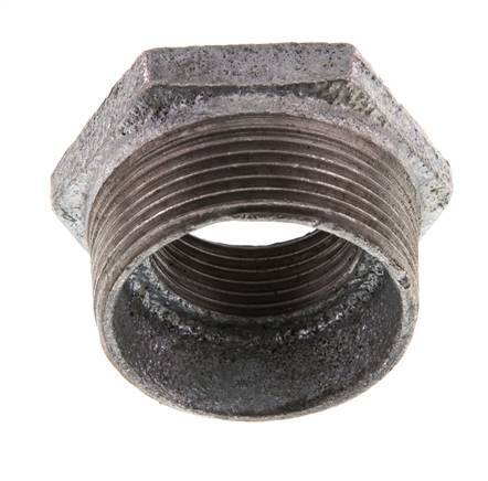 R 1 1/2'' x Rp 1'' M/F Zinc plated Cast iron Reducing Ring 25 Bar [2 Pieces]