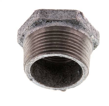R 1 1/4'' x Rp 3/4'' M/F Zinc plated Cast iron Reducing Ring 25 Bar [2 Pieces]
