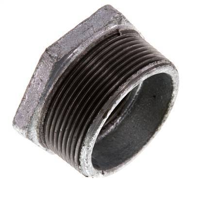 R 2'' x Rp 1 1/4'' M/F Anillo reductor de hierro fundido zincado 25 Bar