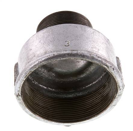 R 2'' x Rp 3'' M/F Zinc plated Cast iron Reducing Adapter 25 Bar