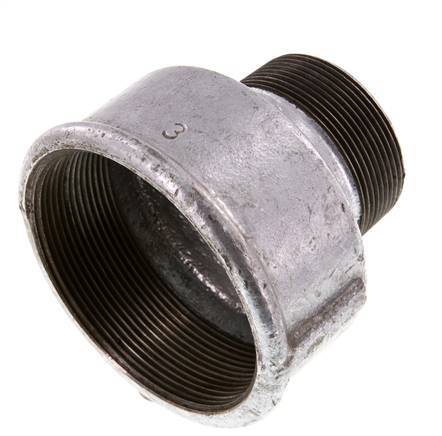 R 2'' x Rp 3'' M/F Zinc plated Cast iron Reducing Adapter 25 Bar