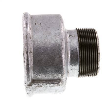 R 2'' x Rp 3'' M/F Zinc plated Cast iron Reducing Adapter 25 Bar