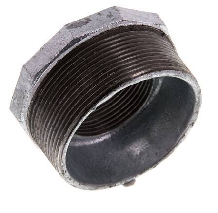 R 2 1/2'' x Rp 1 1/2'' M/F Anillo reductor de hierro fundido galvanizado 25 Bar