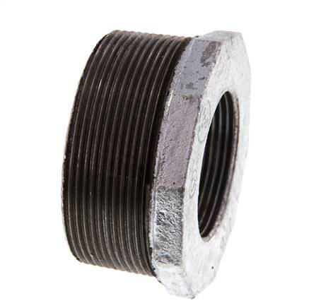 R 2 1/2'' x Rp 1 1/2'' M/F Anillo reductor de hierro fundido galvanizado 25 Bar