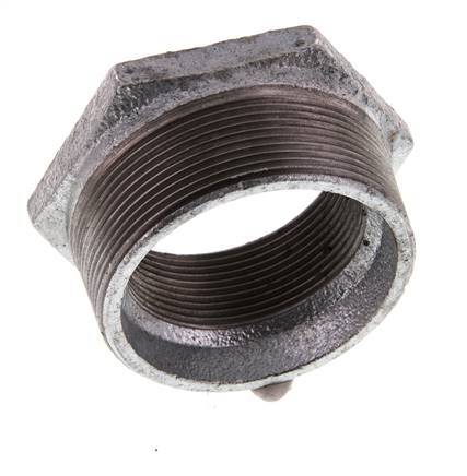 R 2 1/2'' x Rp 2'' M/F Anillo reductor de hierro fundido galvanizado 25 Bar