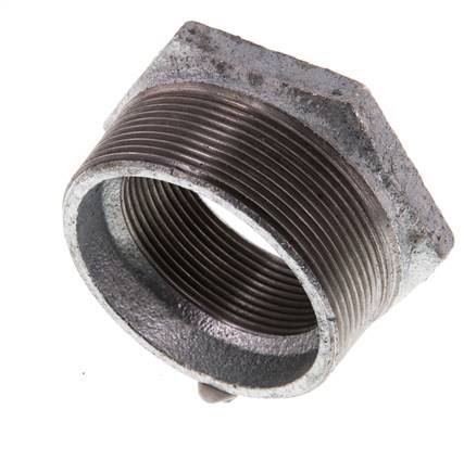 R 2 1/2'' x Rp 2'' M/F Anillo reductor de hierro fundido galvanizado 25 Bar