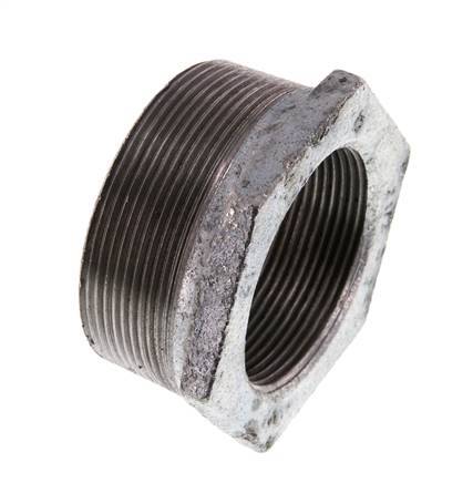 R 2 1/2'' x Rp 2'' M/F Anillo reductor de hierro fundido galvanizado 25 Bar
