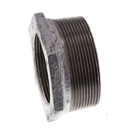 R 2 1/2'' x Rp 2'' M/F Anillo reductor de hierro fundido galvanizado 25 Bar