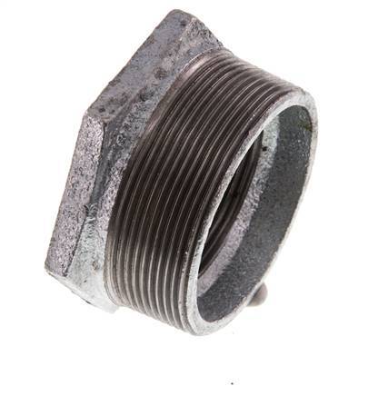 R 2 1/2'' x Rp 2'' M/F Anillo reductor de hierro fundido galvanizado 25 Bar