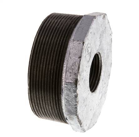 R 3'' x Rp 1'' M/F Anillo reductor de hierro fundido galvanizado 25 Bar