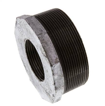 R 3'' x Rp 1 1/2'' M/F Anillo reductor de hierro fundido galvanizado 25 Bar