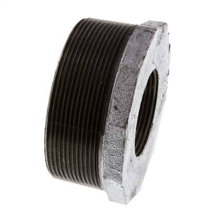 R 3'' x Rp 1 1/2'' M/F Anillo reductor de hierro fundido galvanizado 25 Bar