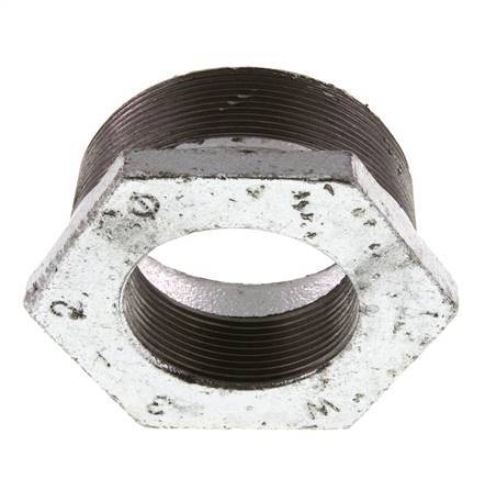 R 3'' x Rp 2'' M/F Anillo reductor de hierro fundido galvanizado 25 Bar