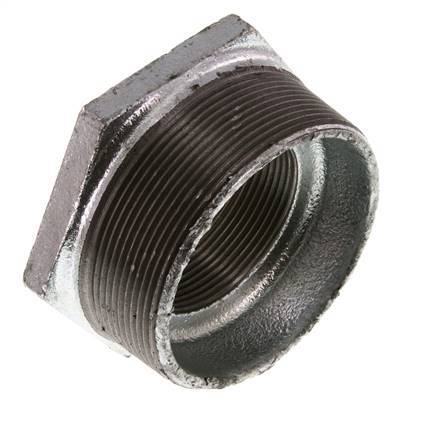 R 3'' x Rp 2'' M/F Anillo reductor de hierro fundido galvanizado 25 Bar