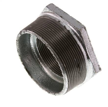 R 3'' x Rp 2'' M/F Anillo reductor de hierro fundido galvanizado 25 Bar