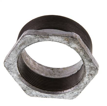 R 3'' x Rp 2 1/2'' M/F Anillo reductor de hierro fundido galvanizado 25 Bar
